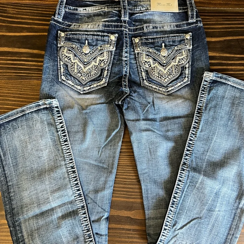 Miss Me Dark Blue Boot Cut Jeans - Picture 4 of 5